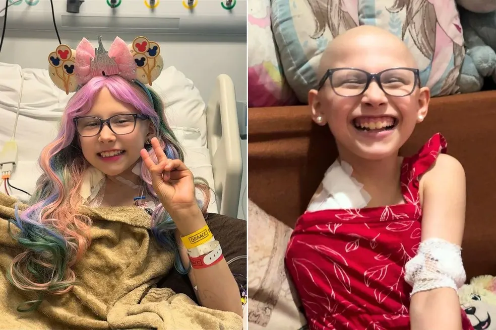 Hilary has kept smiling through hospital stays, procedures and treatment. Photo: Family archive, as published by G1 Santos.